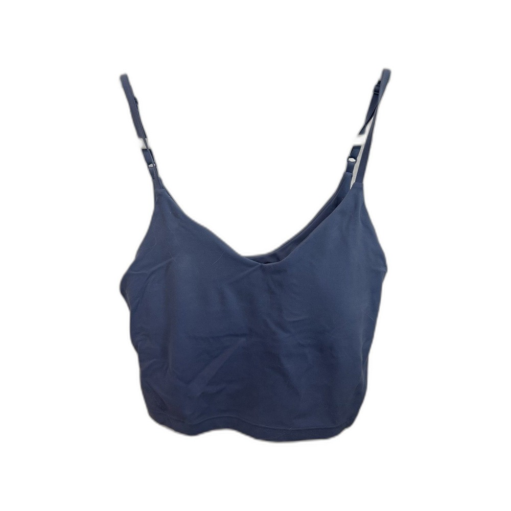 Lululemon Align Cropped Cami Tank Womens Size 6 Blue Nulu Adjustable Strap Bra